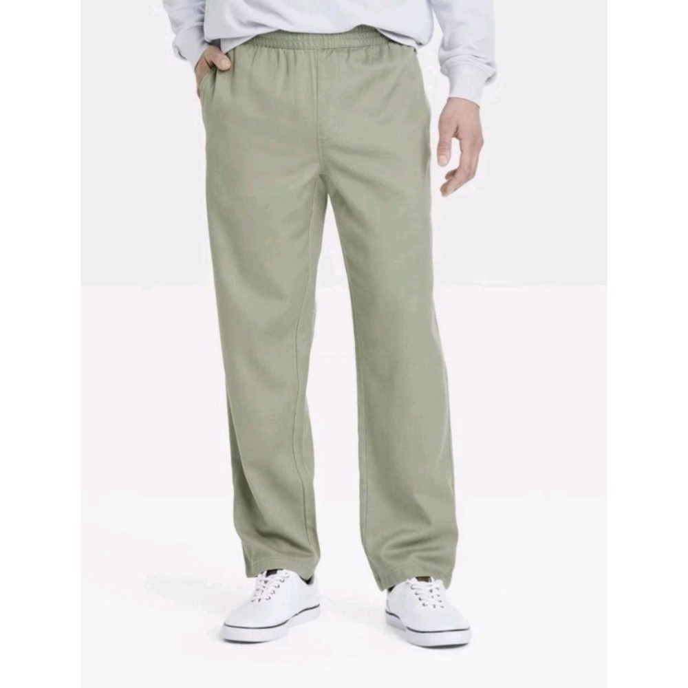 NWT Goodfellow Mens Pull On Vacay Pants XS Olive Green